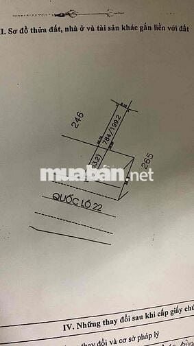 Cần bán miếng đất mặt tiền gần trường Trương Tùng Quân