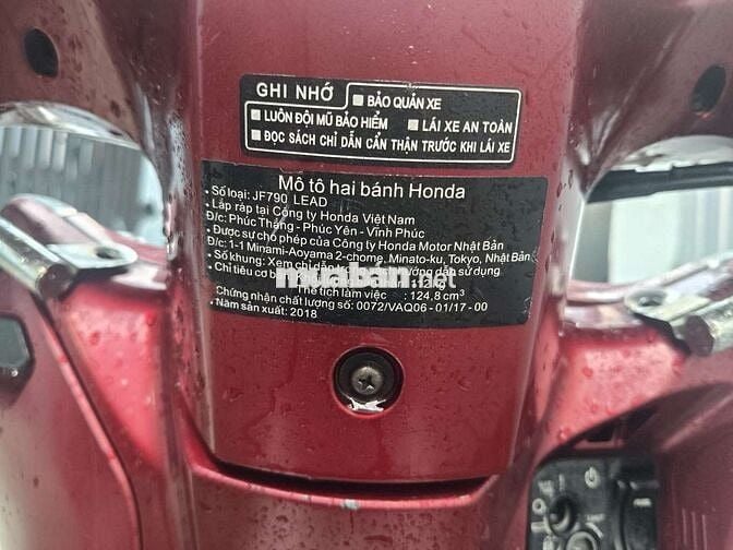 Honda Lead 2018 Đỏ 39305 km