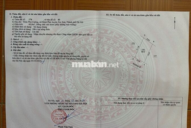 cần bán gấp mảnh đất siêu full thổ cư 