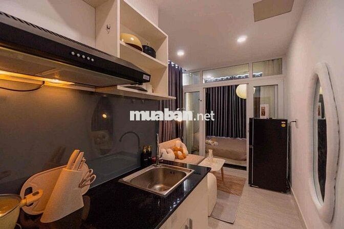 Cho Thuê Căn Hộ 1PN Có Thang Máy Cửa Sổ Ngập Sáng Ngay Cống Quỳnh
