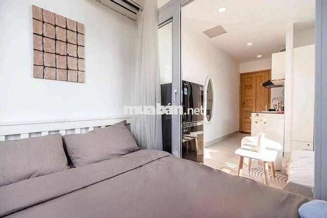 Cho Thuê Căn Hộ 1PN Có Thang Máy Cửa Sổ Ngập Sáng Ngay Cống Quỳnh