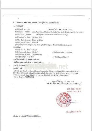 🏡 BÁN NHÀ HẺM 52 HUỲNH VĂN NGHỆ – TÂN BÌNH