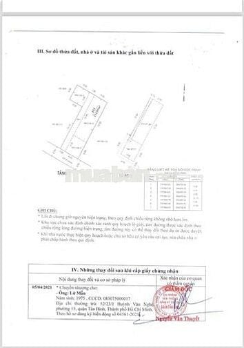 🏡 BÁN NHÀ HẺM 52 HUỲNH VĂN NGHỆ – TÂN BÌNH