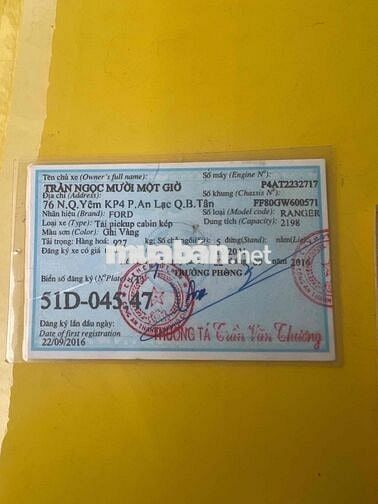 Ford Ranger 2016 Tự động Vàng cát 84.000 km