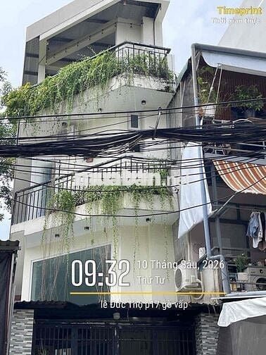 BÁN NHÀ HẺM  XE HƠI 4 TẦNG KẾ CHỢ AN NHƠN -GIÁ : 5 TỶ 2