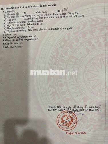 BÁN GẤP ĐẤT 2 MẶT TIỀN ĐƯỜNG PHẠM NGỌC THẠCH 2TỶ249 KHU TDC PHƯỚC HẢI