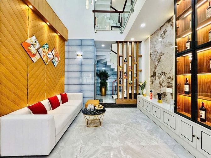 Bán nhà Gò Vấp. Với 45.3m² Lê Đức Thọ, xây 1 trệt 3 lầu. Hẻm 5m, SHR