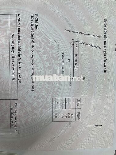 BÁN ĐẤT MẶT TIỀN ĐƯỜNG NGUYỄN THỊ ĐỊNH – 5x32m – SỔ HỒNG CHÍNH CHỦ