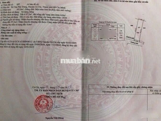 Ngộp chủ bán gấp căn nhà đường Đào Thị Kiểm 97m2 Tân Phú Trung Củ Chi