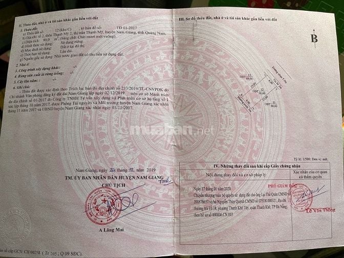 Bán LỖ BĐS chính chủ,, đường nhựa 5,5m, vỉa hè 2m Thị Trấn Thạnh Mỹ, N