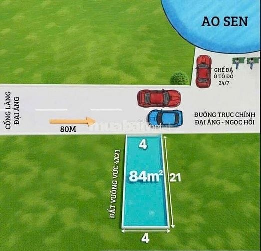 Chính chủ. bán đất Đại Áng xã. Ngọc Hồi. TP Hà Nôi