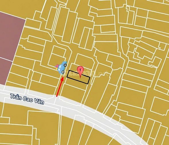 Xe hơi trước nhà Tr Cao Vân,4 Tầng,5PN,Vuông vức,nhà có hẻm sau thoáng
