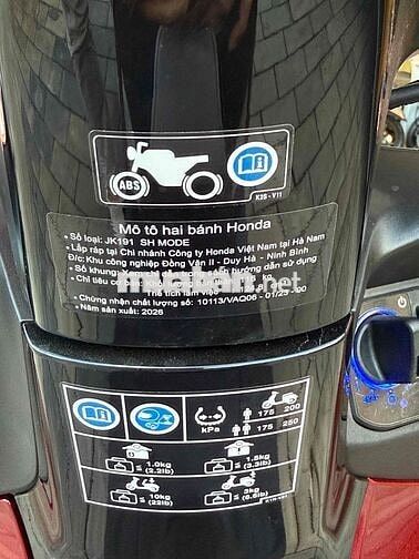 Honda SH Mode 2026 ABS bản Full màu Đỏ