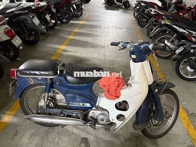 Honda Cub 50 Xanh trắng 2 chỗ