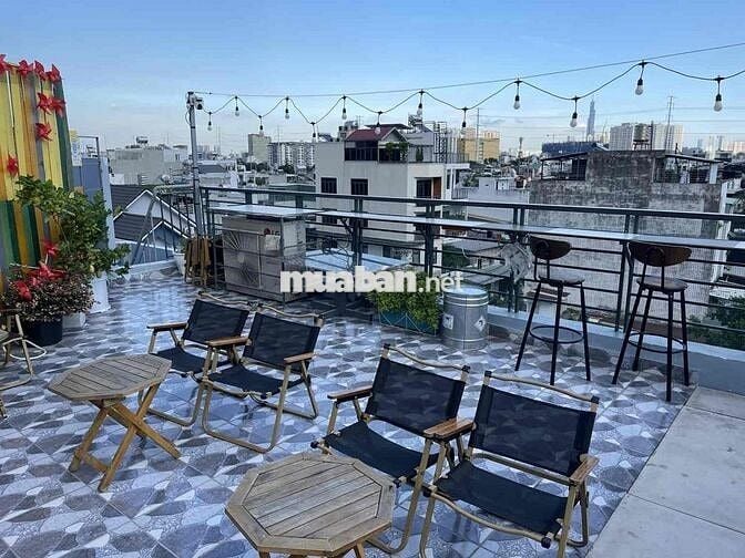 QUÁN CAFE ĐẸP LẮM, CAFE MÁY LẠNH - VIEW CROFTOP, TRỆT VỈA HÈ 9m, View