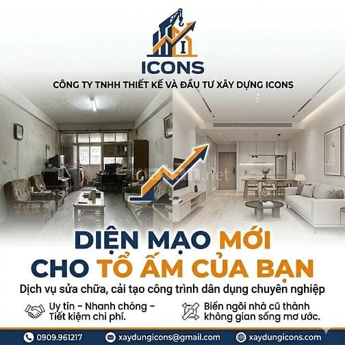 Xây dựng ICONS - CHUYÊN THIẾT KẾ THI CÔNG XÂY DỰNG NHÀ PHỐ 