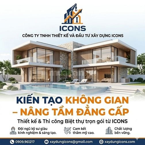 Xây dựng ICONS - CHUYÊN THIẾT KẾ THI CÔNG XÂY DỰNG NHÀ PHỐ 