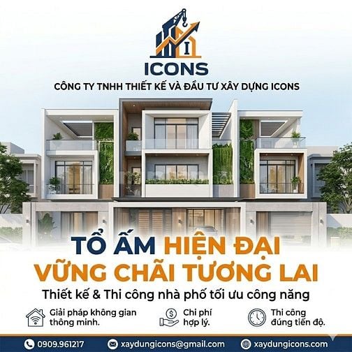 Xây dựng ICONS - CHUYÊN THIẾT KẾ THI CÔNG XÂY DỰNG NHÀ PHỐ 