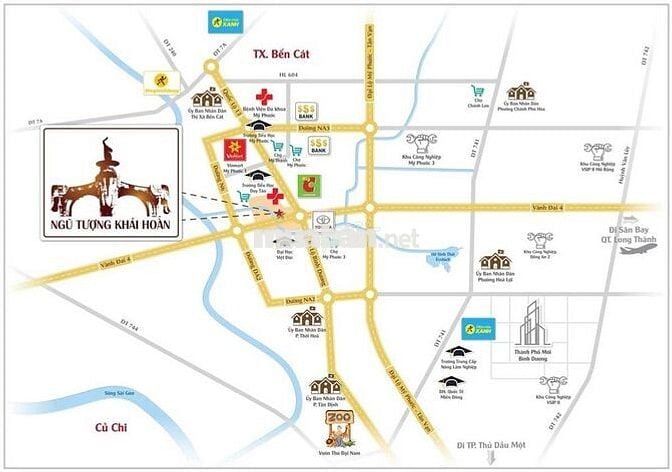 Thới hòa khuGoldenPark đối diện công viên sông thị tính 21tr/m2 NN 70%