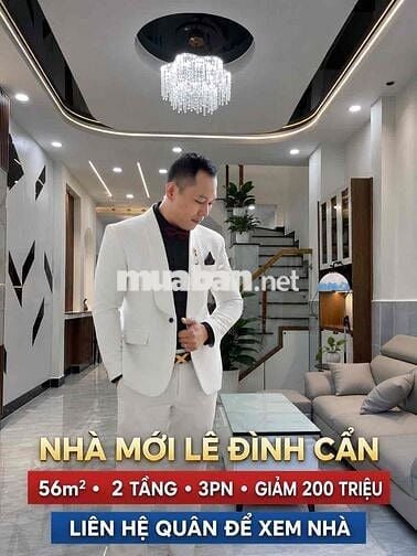 chỉ 96 triệu/m² sở hữu ngay nhà mới cao cấp. Lê Đình Cẩ