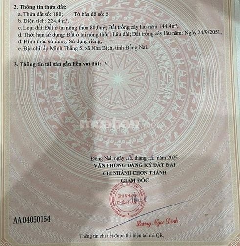 Tôi chính chủ đứng tên cần bán 10 nền thổ cư sổ riêng TP Đồng nai