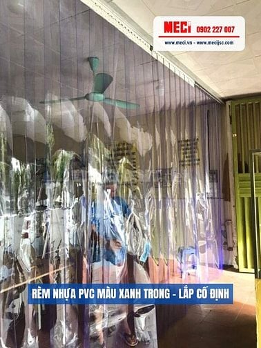 Rèm nhựa PVC màu xanh trong có gì đặc biệt