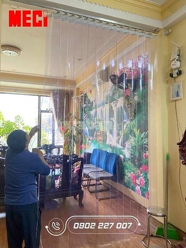 Rèm nhựa PVC màu xanh trong có gì đặc biệt