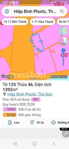 Bán Lô Đất Mặt tiền QL13, Phường hiệp bình phước, TP Thủ Đức 