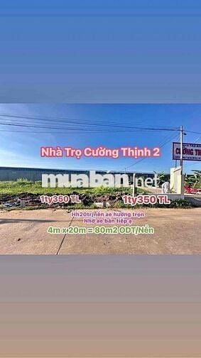 Nền R. Khoán Châu 4m x 20m thổ cư 100%  kv Xung Túc đầu tư sinh lời