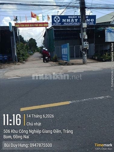 Bán 100m2 đất SHR đường An Viễn - Trảng Bom, 1.1 tỷ. 0947875500