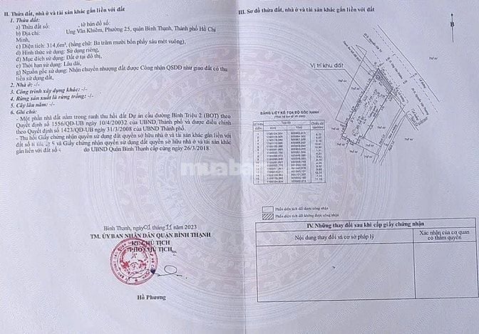 Bán khuôn đất vàng Ung Văn Khiêm, Bình Thạnh, Ngang 12mx30, sổ hồng