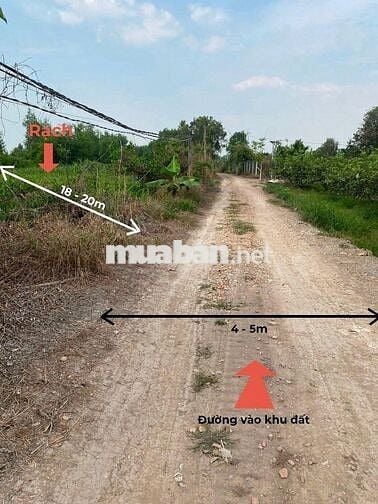Bán đất P.Tây Nam Tp HCM giáp rạch, gần sông SG, tiện ra TL744 .