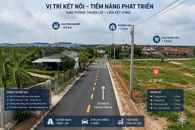 Đất liền kề chợ trường UBND Minh Thạnh Dầu Tiếng