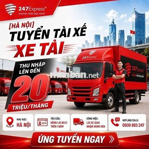 CẦN 10 TÀI XÊ XE TẢI - HÀ NỘI