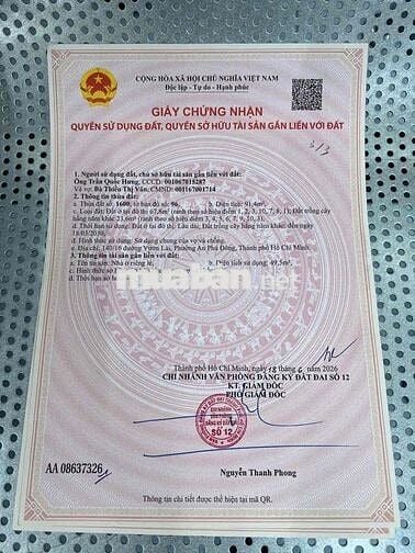 ĐẤT MẶT TIỀN ĐƯỜNG SƠN CA 8 VƯỜN LÀI APD Q12
