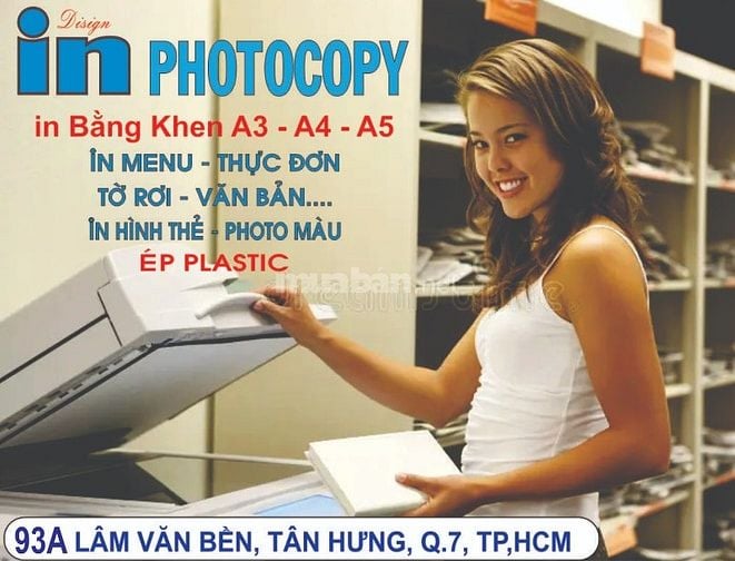 photo in màu menu thực đơn, bằng khen