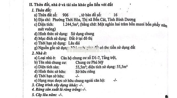 CHÍNH CHỦ CẦN BÁN CĂN HỘ TẦNG TRỆT – CHUNG CƯ PHÚ MỸ – BÌNH DƯƠNG