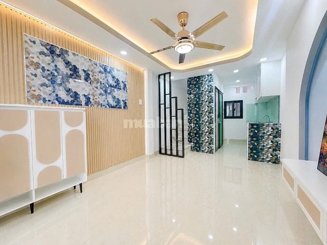 Nhà mới, hẻm Nhiêu Tứ, 3Tầng,2PN, khu dân trí, gần Phố ẩm thực, tr học