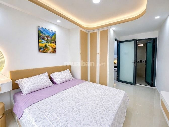 Nhà mới, hẻm Nhiêu Tứ, 3Tầng,2PN, khu dân trí, gần Phố ẩm thực, tr học
