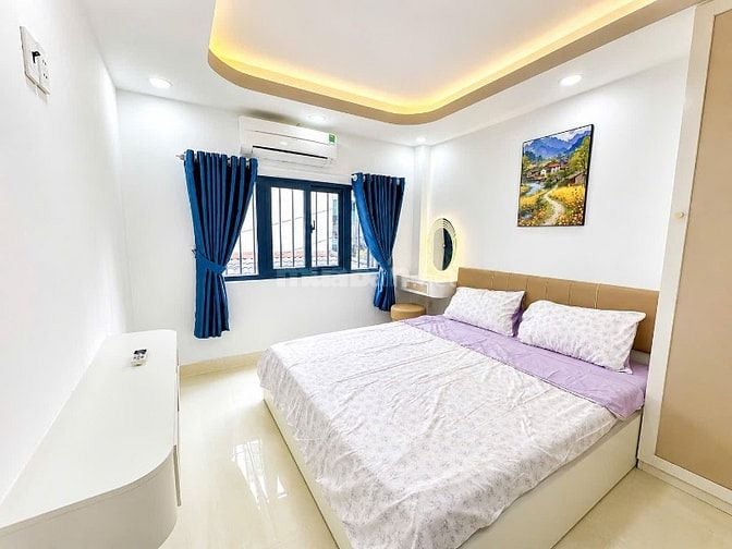 Nhà mới, hẻm Nhiêu Tứ, 3Tầng,2PN, khu dân trí, gần Phố ẩm thực, tr học