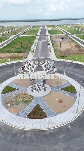 Đất nền sổ đỏ, 5x16, mặt tiền đường nhựa 20m, ven sông thoáng mát