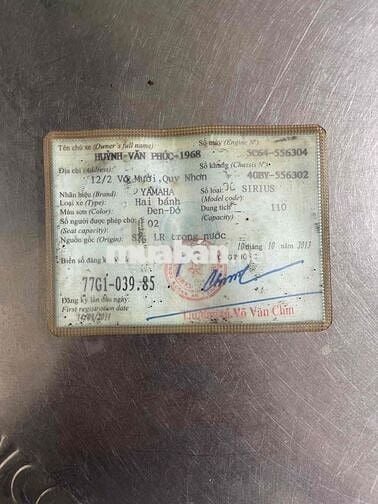 SIRIUS 2013 BS 77 HỖ TRỢ GÓP OĐ CÓ GL ĐỖI XE