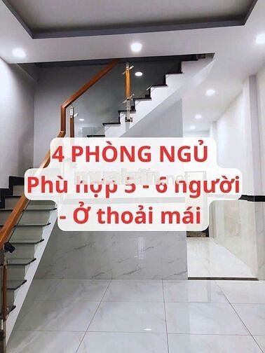 NHÀ MỚI ĐẸP GẦN CHỢ HIỆP BÌNH, 2 TẦNG 4PN 10TR/THÁNG, Ở GĐ, LÀM VP