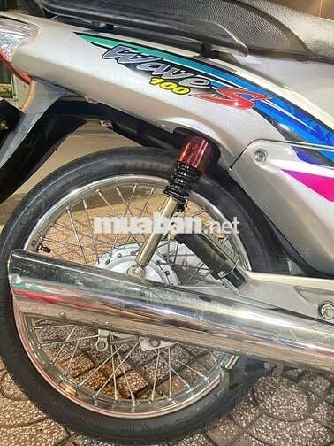 Wave S 100 Bạc tq cà vẹt màu sơn vàng
