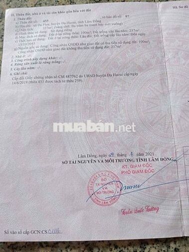 Bán đất 337m2 sẵn nhà mới xây.