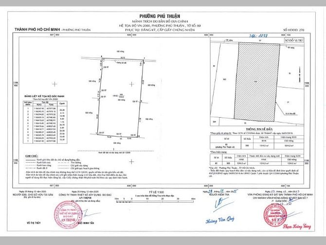 Bán đất 27x48m 1314m2 hẻm 1135 Huỳnh Tấn Phát p. Phú Thuận Q7. sau chợ