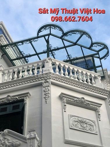 Mái kính khung sắt nghệ thuật đẹp, chất lượng Nam Định