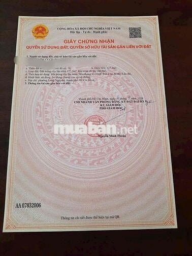 chính chủ bán đất 222m2 gần trường học
