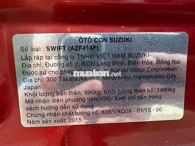 Suzuki Swift 2015 1.4AT Đỏ 90000 km Độ Full Đồ