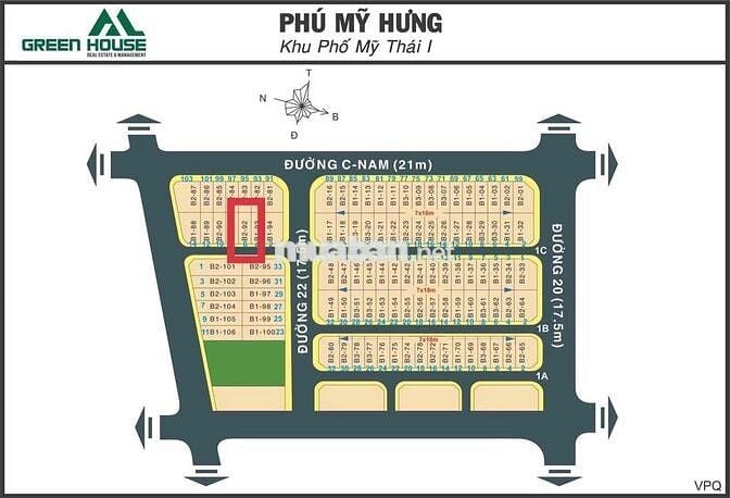 Chính Chủ Cho Thuê Nhà Mỹ Thái Phú Mỹ Hưng 7x18 3T 3pn 3wc Giá 42tr TL